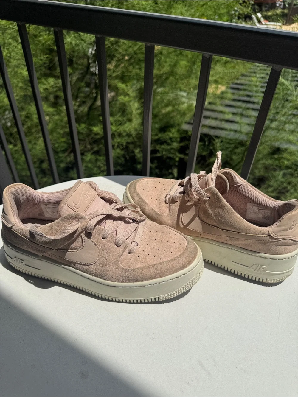 Nike Women’s Low Top Suede Sneakers - Blush Pink